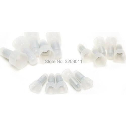 350PCS Gauge Wire Connectors Terminals Plastic Closed End Crimp Cap White Splice Car Audio Wiring