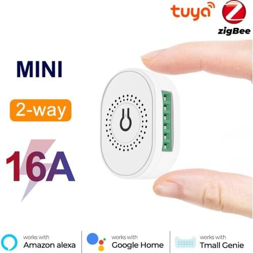 Zigbee smart 16A dual-control circuit breaker Tuya APP remote control supports voice control smart lamps mini modified parts