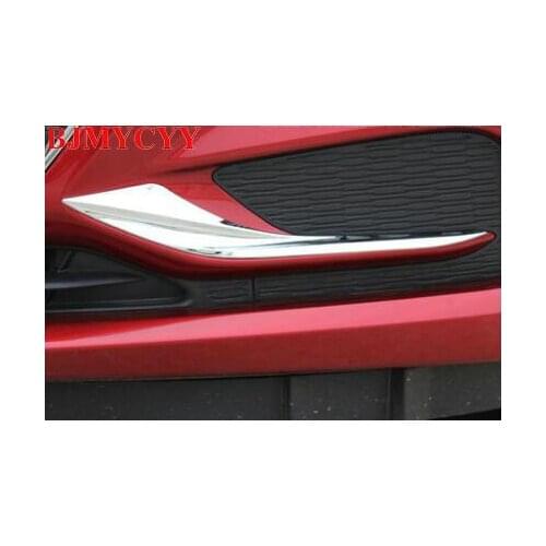 BJMYCYY 2PCS/SET Front fog lamp ABS decoration frame For Chevrolet Cruze 2017 Car Accessories