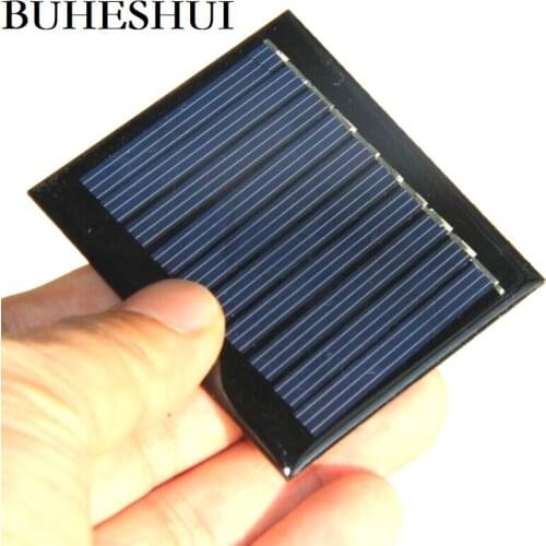 BUHESHUI 5V 60MA Mini Solar Cell Polycrystalline DIY Solar Panel Charger For 3.7V Battery Toy Study 53*60MM 100pcs Wholesale