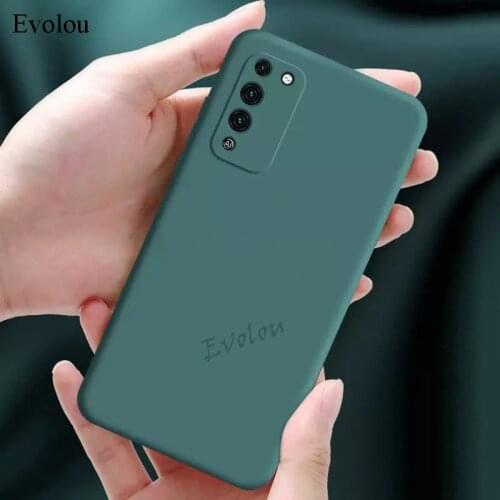 For huawei Y7A P Smart 2021 Liquid Silicone Camera Lens Protection Soft Phone Cases for honor 10X Lite Shockproof Back Cover