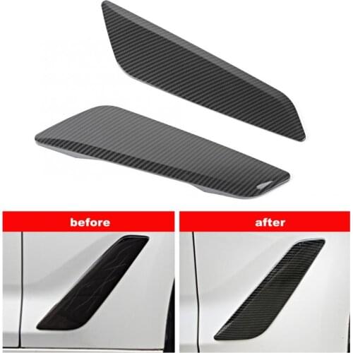 Car Fender Vents Decorative Cover Trim Carbon Fiber Style Fit for BMW 5 Series G30 2017-2018 Car Accessories Interior