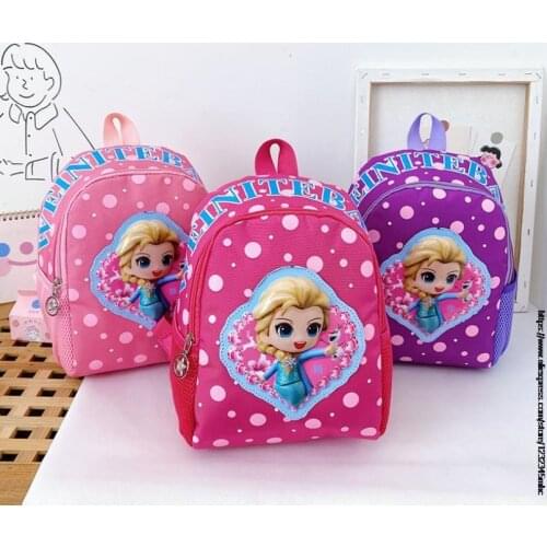 Disney Kindergarten Schoolbag Boy Children Sofia Backpack Cute Cartoon Backpack 2-5 Years Frozen Girl pink Travel Backpack