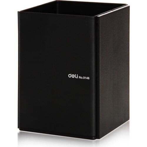 DL CEO 9146 Fashion metal Office business pen A square black pen holder Stationery office supplies for students