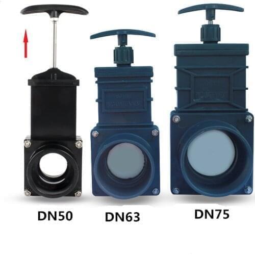 DN50/DN63/DN75 Camp drain valve sewage RV valve UPVC Caravan gate valve with good corrosion and pressure resistance