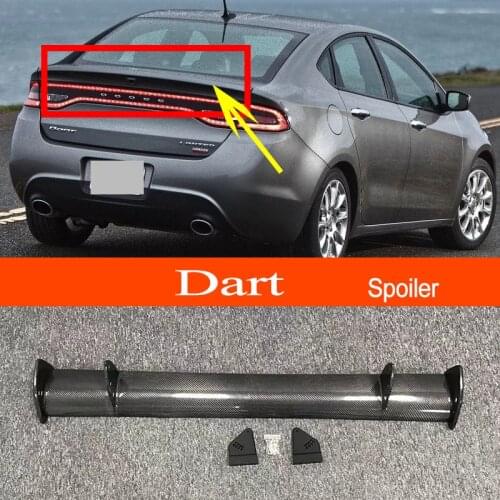 Dart Real Carbon Fiber GT-style Car-styling Sporty Rear Trunk Wing Spoiler for Dodge Dart Sedan