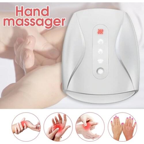 Electric Hand Massager Heating Palm Finger Acupoint Massage Device Air Pressure Massage Heat Compression Women Hand Beauty Tool