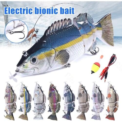 Electric Swimbait Fishing Hard Lure Wobblers Multi-section Usb Rechargeable Jerkbait Crankbait Winnow