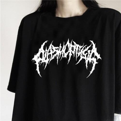 2020 Cotton Gothic punk women clothes streetwear femme tops dark aesthetic t shirts vintage harajuku tshirts dropping ropa mujer