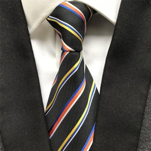 10 cm Width New Designer Mens Ties Jacquard Woven Neck Tie Fashion Striped Neckties to Match Shirts Suits