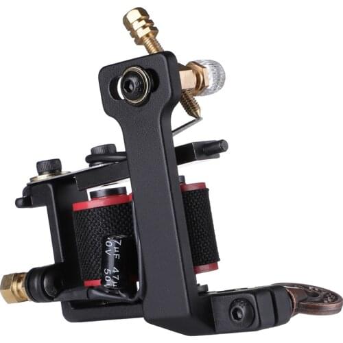 1Pcs Coils Tattoo Machine For Liner And Shader Alloy Aluminum Frame 10 Wraps Coils Tattoo Machine Gun Beginner Artist Supplies