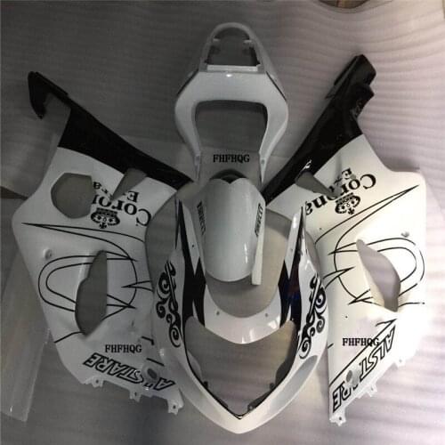 Motorcycle Fairing kits for SUZUKI white GSXR1000 GSX-R1000 K2 00 01 02 GSXR 1000 2000 2001 2002 white/black corona Fairings