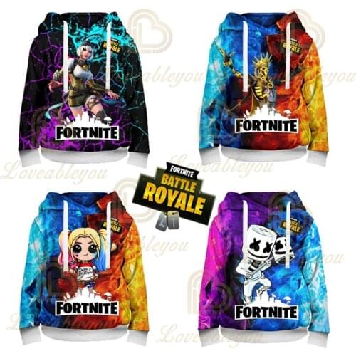 Fortnite Game Hero Victory 3d Hoodie Sweatshirt Boys Girls Harajuku Long Sleeve Jacket Coat Kids Hoodies Teen Clothes