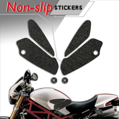 Motorcycle tank grip fuel tank traction pad side knee grip friction protector sticker for DUCATI 00-02 MONSTER 750