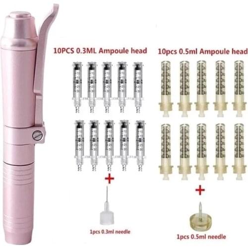 NEW 2 IN 1High Pressure Hyaluronic Acid Pen High density metal For Anti Wrinkle Lip injection hyaluron gun atomizer hyaluron pen