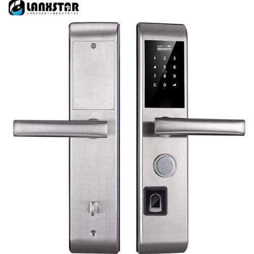 Lanxstar New Password Fingerprint RFID Card Keys Dynamic Code 5in1 Smart Lock Household Anti-theft Door Voice Intelligent Lock