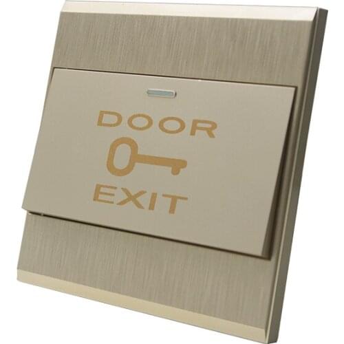 New Door Exit Switch Release Push Button Switch COM NO NC pins Switches with copper material for Door Lock Access Control System