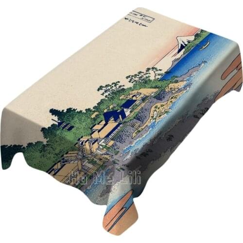 Film Hokusai Japanese Edo Era Ukiyo Painter Works Tablecloth Art Home Unique Decoration