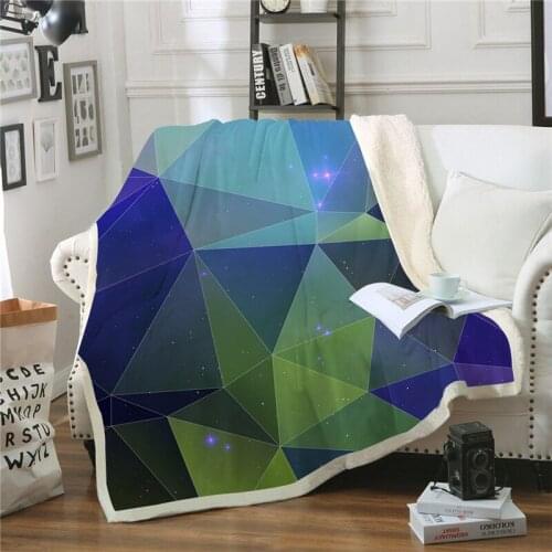 Star Geometry 3D Print Plush Blanket Adult Quilts Casual Fleece Throw Blanket
