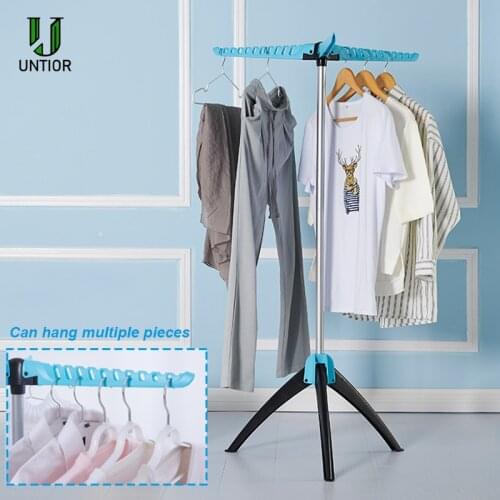 UNTIOR Stainless Drying Rack Hanger Portable Foldable Floor Stand Clothing Hanging Rack Laundry Magic Drying Rack For Clothes