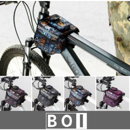 ROSWHEEL B01 Personalized Cycling Bag Bike Bicycle Pannier Frame Front Tube Double Bag Pouch 3 Colors