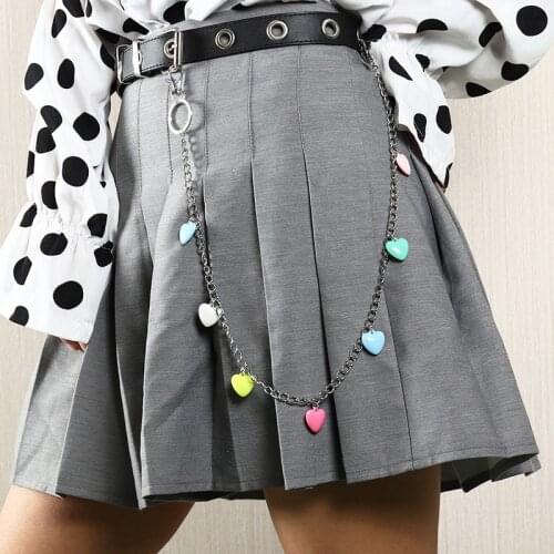 Punk Hip-hop Trendy Single/Three Layer Belt Key Chain Waist Pants Chain Jeans Long Metal Clothing Accessories Jewelry Fashion