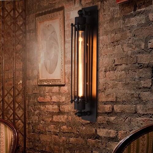 Vintage Edison LED Wall Light Modern Corridor Vintage Retro Industrial E27 Wall Lamp With Tungsten Indoor LED Light 110-220V