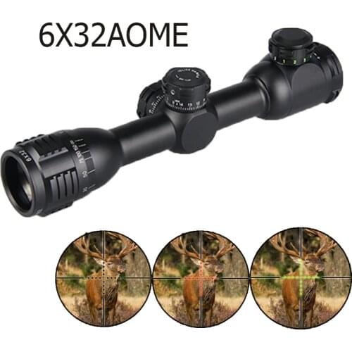 LEBO Rifle Hunting Scope Airsoft Gun 6X32AOME Rifle Scope 1 inch Tube Black Optic Sight For Shooting Hunting gs1-0261