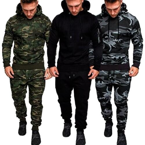 XIKUO Mens Camouflage Hoodies