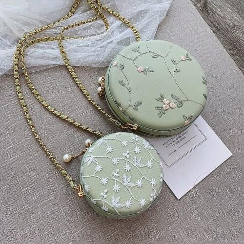 Womens bag summer small fresh 2020 new bag 2019 fashion chain small round bag womens handbag satchel handbag