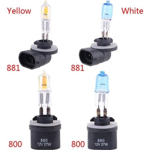 1pc 880/881 12V27W Car Fog Lights Halogen Bulb Headlights Lamp Light 3000K-5000K White /Yellow Light 12V Car Styling G99F