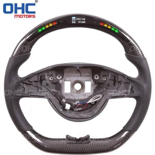 100% Real Carbon Fiber LED Steering Wheel compatible for W205,S205 S213,W213 X156 C117,X117 C E GLA CLA GLE A45 C63 E63 GLE63