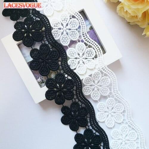 5yards 5.5cm Embroidery lace trim patchwork Handmade DIY Garment needlework sewing accessories fabric Clothing Decoration 683