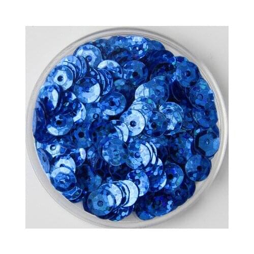 50g(10000pcs) 4mm Cup Loose Sequins Round Paillette Wedding Garment Accessory Sewing Craft Laser Dark Blue Confetti Spangles