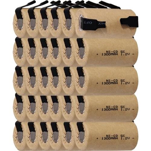 Lowest price 30 piece SC battery 1.2v batteries rechargeable 1300mAh nicd battery for power tools akkumulator