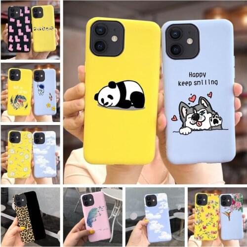 For Apple iPhone 12 Pro Case iPhone12 Mini Soft Silicone Cute Fashion Candy Painted Cover For iPhone 12 Pro Max Phone Cases Bags