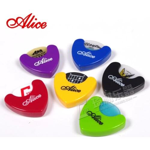 Alice A010A Triangle Guitar Pick Holder Case Storage Box Self Stick plectrum mediator