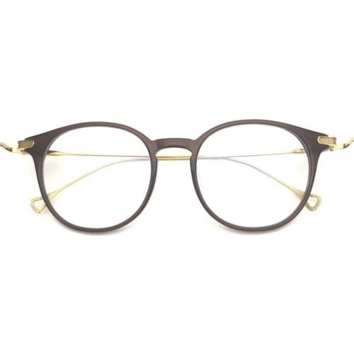 Pure Titanium Glasses Frame Men Women Retro Round Circle Ultra Light Eyeglasses Myopia Optical Prescrption Eyewear Oculos