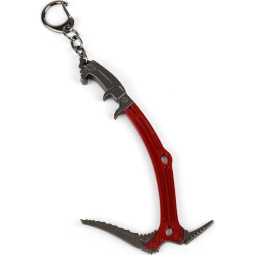 Dongsheng Tomb Raider Keychain Lara Croft Climbing Axe Metal Pendant chaveiro Key Ring bag charm Key Chain Game Jewelry