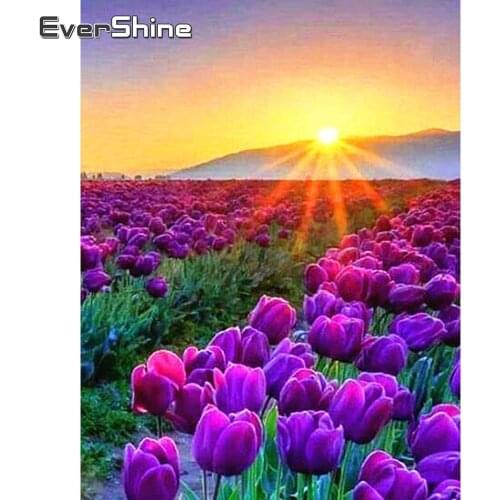 Evershine Flowers Diamond Embroidery Sale Diamond Painting Full Drill Square Flower Rhinestones Pictures Diamond Mosaic Beadwork