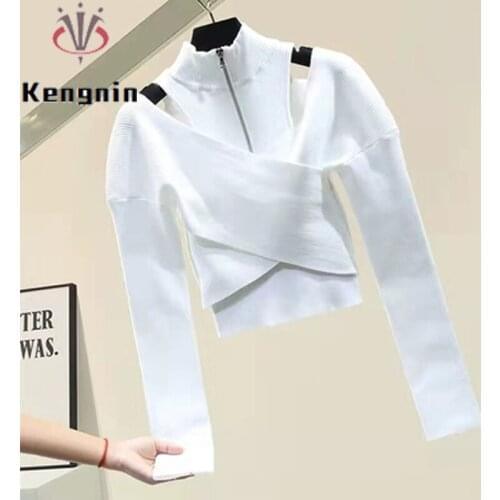 Женские пуловеры с открытыми плечами Kengnin China At AliExpress