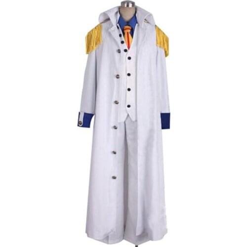 2018 One Piece Admiral Aokiji Kuzan Cosplay Costume Marine Costume