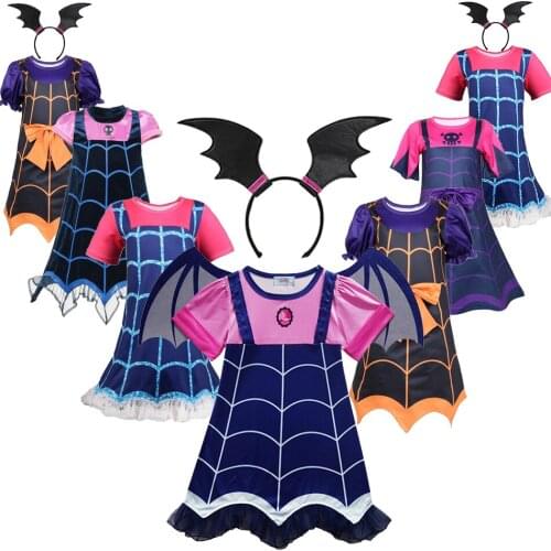 Halloween Costume for Kids Baby Girls Children Vampire Witch Costume Girl Cosplay Carnival Party Princess Fancy Dress up Clothes