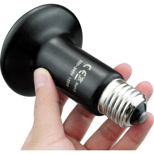 Pet Heating Light Bulb Infrared Black Ceramic Emitter Heat Lamp Bulb For Reptile Animals Heater Brooder chocadeira ceramic heate