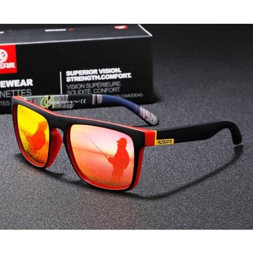 KDEAM Mirror Polarized Sunglasses for Men Women Fashion Design Shades Square Stylish Sun Glasses Gafas De Sol With Box