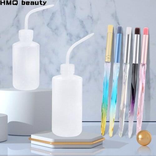 New Eyelash Cleaning Washing Bottle Elbow Narrow Mouth Long Tube Clean Eyebrow Skin Care Remover Bottle Eyelash Extension Tool