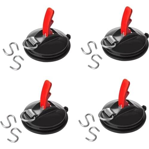 NEW-Suction Cup Anchor Securing Hook Tie Down,Camping Tarp As Car Side Awning Pool Tarps Tents Securing Hook Sucker,4Pack