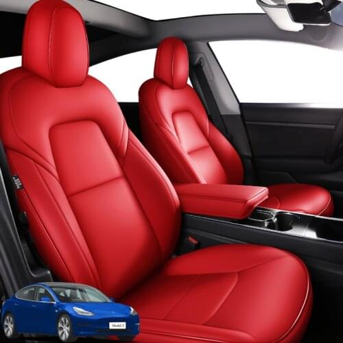 Original Car Custom Car Seat Cover Front Seat/Rear Seat For Tesla Model 3 2018 2019 2020 2021 4 Colors Protector Seat Cushion