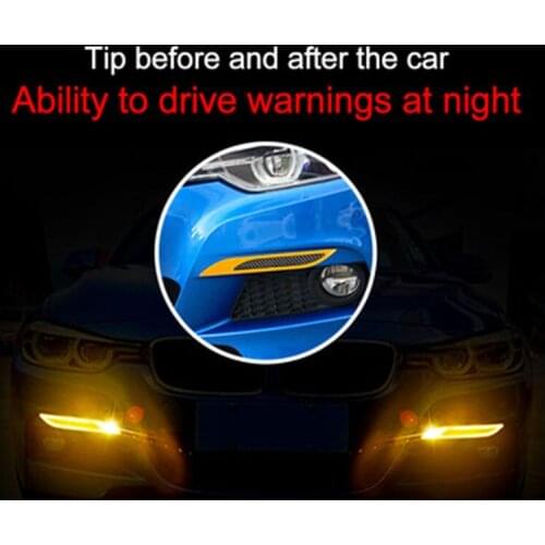 Carbon Fiber Reflective Sticker Film Front Bumper Fog Lamp Modified Car Sticker Bumper Bumper Car Decoration Scratch Sticker