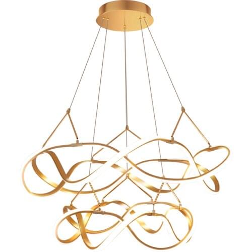 Ceiling Chandelier for Living Room Bedroom Lighting Large Modern Chandelier AC85-260V Gold Fixtures